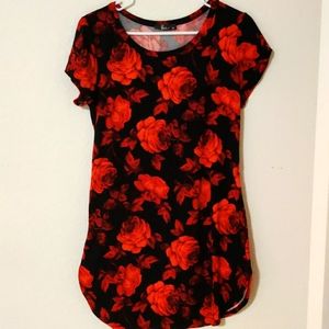 Maternity Soft Red Rose Blouse